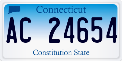 CT license plate AC24654