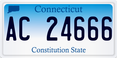CT license plate AC24666