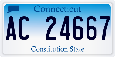 CT license plate AC24667