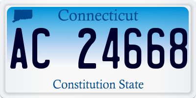 CT license plate AC24668