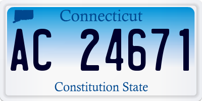 CT license plate AC24671