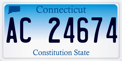 CT license plate AC24674