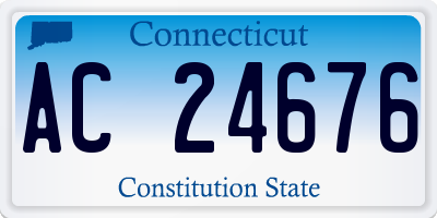 CT license plate AC24676