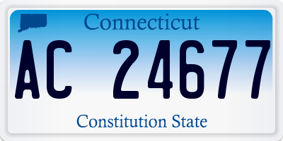 CT license plate AC24677