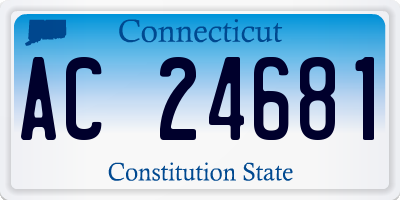 CT license plate AC24681