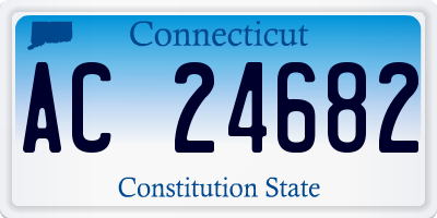 CT license plate AC24682