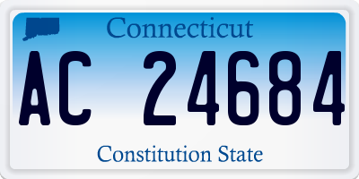 CT license plate AC24684