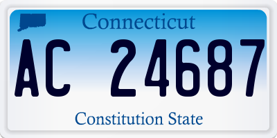 CT license plate AC24687