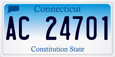 CT license plate AC24701