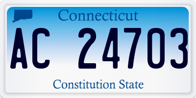 CT license plate AC24703