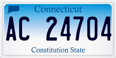 CT license plate AC24704