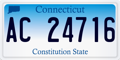 CT license plate AC24716