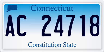 CT license plate AC24718