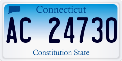 CT license plate AC24730