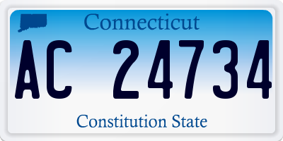 CT license plate AC24734