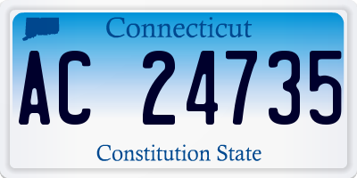 CT license plate AC24735