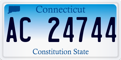 CT license plate AC24744