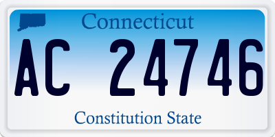 CT license plate AC24746