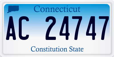 CT license plate AC24747