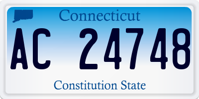 CT license plate AC24748