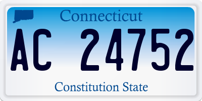 CT license plate AC24752