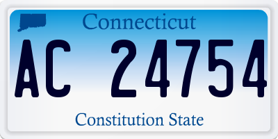 CT license plate AC24754