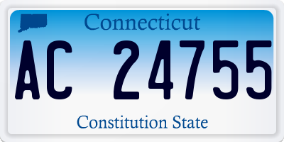CT license plate AC24755