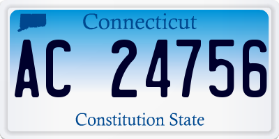 CT license plate AC24756