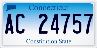 CT license plate AC24757