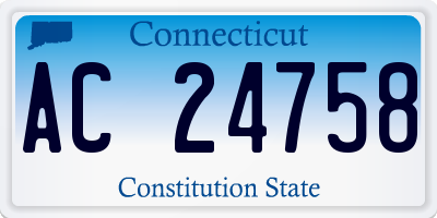 CT license plate AC24758