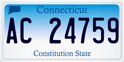 CT license plate AC24759