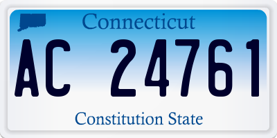 CT license plate AC24761