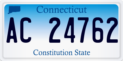 CT license plate AC24762