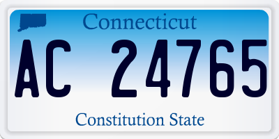 CT license plate AC24765