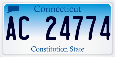 CT license plate AC24774