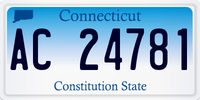 CT license plate AC24781