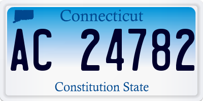 CT license plate AC24782