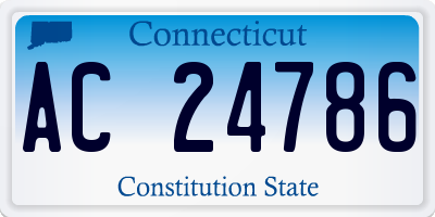CT license plate AC24786