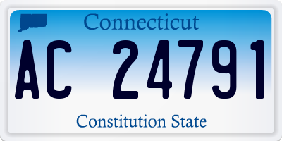 CT license plate AC24791