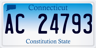 CT license plate AC24793