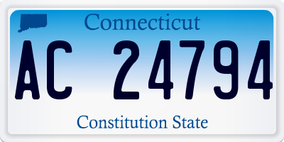CT license plate AC24794