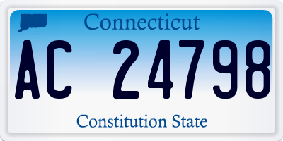 CT license plate AC24798