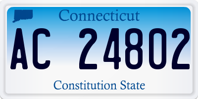 CT license plate AC24802