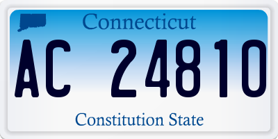 CT license plate AC24810