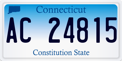 CT license plate AC24815