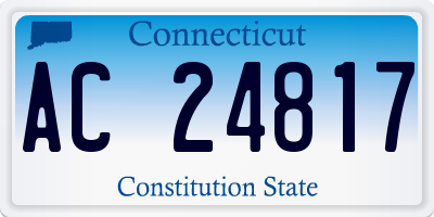 CT license plate AC24817