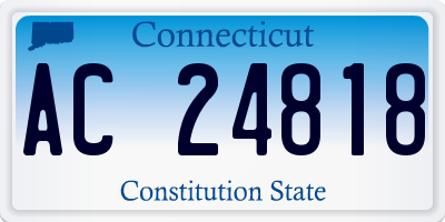 CT license plate AC24818