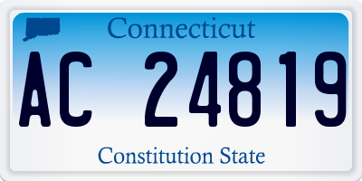 CT license plate AC24819