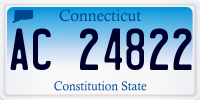 CT license plate AC24822