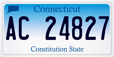 CT license plate AC24827